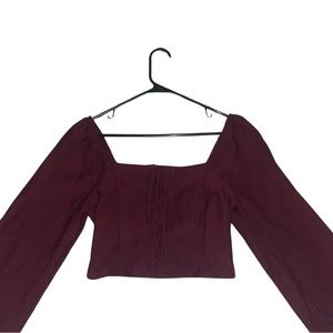 Corset Like Crop Top Shirt